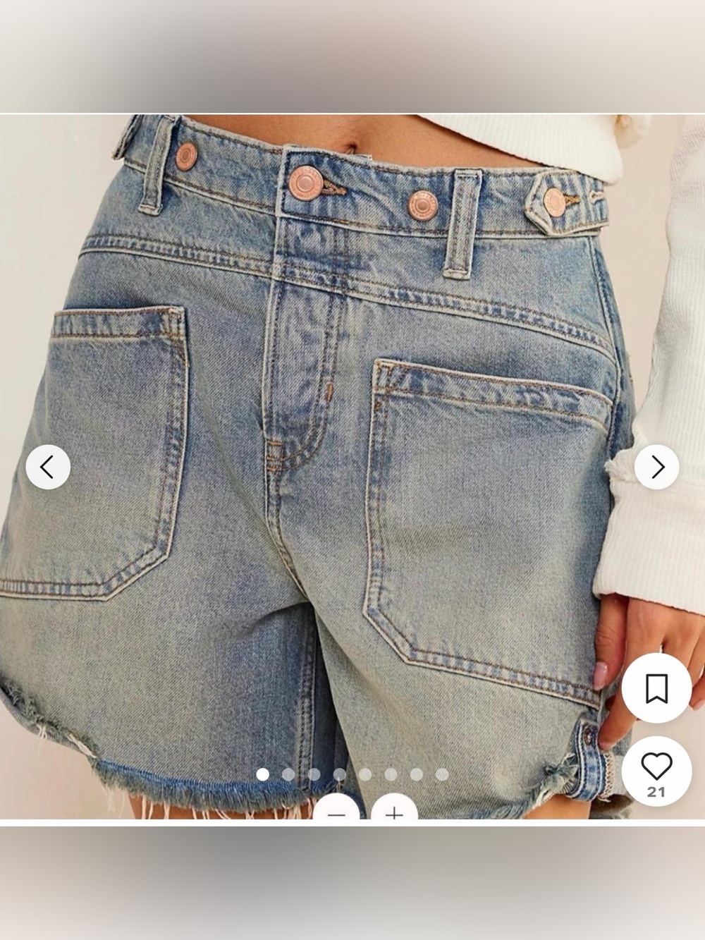 We The Free PALMER Light Blue High-Rise Denim Shorts Euc size 25 Euc